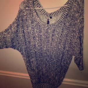 Off the shoulder tunic sweater